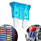 15 Amper Aşırı Yük Ve Kısa Devre Koruma Bıçaklı Oto Sigortası (100Lü Paket)