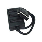 Elektromer 3'Lü Scart Dağıtıcı (1 Erkek-3 Dişi Scart)