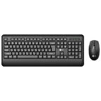 Lecoo Kw202 Kablosuz Q Klavye - Mouse Set Siyah