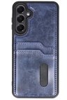Newface Galaxy A56 Kılıf Sara Kartvizitli Deri Kılıf - Lacivert