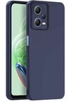 Newface Redmi Note 12 5G Kılıf Nano İçi Kadife Silikon - Lacivert