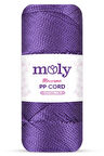 Moly PP Cord Polyester Makrome No:3 1mm 142-Mor Örgü İpi 100 Gram