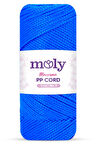 Moly PP Cord Polyester Makrome No:3 1mm 245-Mavi Örgü İpi 100 Gram