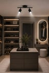 Spoty 2'Li Siyah RenkliBEYAZ IŞIK Modern Tasarım Salon - Mutfak - Banyo Spot Sıralı Avize