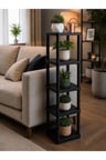 Sakura 5 Katlı Çiçeklik Saksılık Siyah