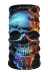 Bebo Store Extreme Spor Motor ve Bisiklet Kullananlara Özel Desenli Reflektörlü Buf Boyunluk Bandana Balaklava (skull-172)