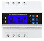 JIUJI Akıllı Trifaz Kaçak Akım Koruma Özellikli Voltaj Ve Akım Koruyucu Röle 63A Wifi Özellikli