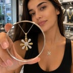 Papatya  Kolye Gümüş Gold