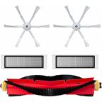 srfn ticaret Xiaomi Roborock S6 S6 Max S6 Max S60 Yeni Nesil 6 Kollu Yan Fırça Seti - 5 Parça