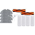 Srfn Ticaret Xiaomi Mi Uyumlu Robot Vacuum Mop 2 Pro Akıllı  Robot Süpürge Set 4 Adet Fiber Mop Bezi 4 Adet Hepa Filtre 2 Adet Yan Fırça 2 Adet Ana Fırça