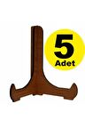 Çerçeve Tabak Teşhir Ayağı Stand Ahşap Stand 9.5cmx11cm Şövalye Ceviz 5 Adet