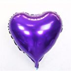 Parti Aksesuar Kalp Balon Folyo Mor 45 cm 18 inç