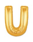 Parti Aksesuar U Harf Folyo Balon Altın Renk 40 inç