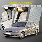 Opel Vectra Bej Renk Tay Tüyü Cepli & Terletmez Sırtlı Oto Koltuk Minder Seti - Koltuk Koruma Kılıfı (ÖN & ARKA TAM SET)