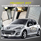 Peugeot 207 Bej Renk Tay Tüyü Cepli & Terletmez Sırtlı Oto Koltuk Minder Seti - Koltuk Koruma Kılıfı (ÖN & ARKA TAM SET)