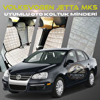 Volksvogen Jetta Mk5 Bej Renk Tay Tüyü Cepli & Terletmez Sırtlı Oto Koltuk Minder Seti - Koltuk Koruma Kılıfı (ÖN & ARKA TAM SET)