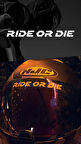 Ride or Die Yazı JDM Motosiklet Kask Etiket Sticker 11x1cm Beyaz Renk