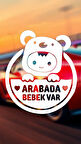 Arabada Bebek Var Araba Cam Sticker 24x28cm 2 Elli