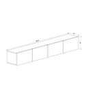 Duvara Monte Modern Minimalist Antrasit Tv Ünitesi Mdf 160 cm