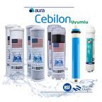 Ihlas Aura Cebilion Uyumlu Su Arıtma 2 Yıllık Filtre Seti Standart Membranlı 