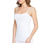 Tutku Elit 6 Adet Beyaz Renk İp Askılı Modal Atlet