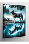 Kanvas Tablo Yansıyan Koyun Ve Kurt 50 X 70 Cnvsdkey-122470-50-70