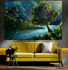 Doğa Manzaralı Sanatsal Dekoratif Duvar Tablosu (35x50 cm)