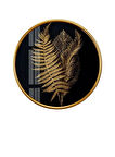 Gold Yapraklar Yuvarlak Cam Tablo