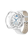 Huawei Watch Gt3 Pro 43mm ile Uyumlu Kasa Ve Ekran Koruyucu 360 Tam Koruma Silikon Kılıf