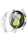 Samsung Galaxy Watch 7 40mm ile Uyumlu Kasa Ve Ekran Koruyucu 360 Tam Koruma Silikon Kılıf