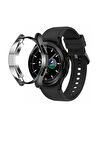 Samsung Galaxy Watch 4 40mm ile Uyumlu Kasa Ve Ekran Koruyucu 360 Tam Koruma Silikon Kılıf