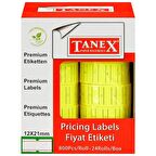 Tanex Motex Fiyat Etiketleme Makinesi Sarı Floresan Renk Etiketi