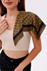 Zeytin Yeşili Zincir desenli Efes Model - Fular Estascarf