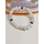 Morganit Ve Hematit Taşlı Tasarım Bileklik