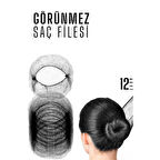 SİYAH Saç Filesi Görünmez 12 ADET