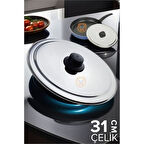 31 cm Kızartma Tavası Kapağı Çelik Żelazny Design