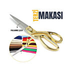 Terzi Makası – Paslanmaz Çelik Bıçaklı, Altın Renkli Profesyonel Kumaş Kesme Makası