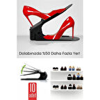 10'lu Ayakkabı Düzenleyici Set – Çift Katlı Tasarım | Dolap İçi Alan Tasarrufu | Ayarlanabilir Yükseklik