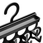 Kravat ve Şal Askısı - Takı ve Aksesuar Düzenleyici Askı - Siyah