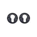 Antika Tarz Dekoratif Pirinç Oda Kilit Rozeti - 49mm, Oksit