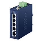 Compact Industrial 5-Port 10/100/1000T Ethernet Switch (-40~75 degrees C)