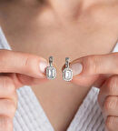 925 Ayar Gümüş Baget Taşlı Küpe