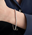 925 Ayar Gümüş Zirkon Taşlı Su Yolu Kadın Bileklik