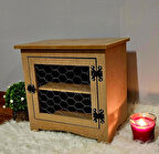  Ahşap Ham Boyanabilir Telli Dolap Tezgah Üstü Çok Amaçlı Dekoratif Terek Mdf