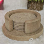  Ahşap 6 lı Bardak Altlığı Dekoratif Ham Boyanabilir Hobi Boyamalık