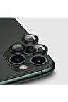 Iphone 12 Pro Max Kamera Koruyucu Lens Mercek Metal Çerçeveli 3lü Set Siyah Black