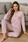 Geniş Kalıp Kadın Pijama Takımı %100 Pamuk