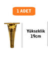 Kanepe Koltuk Tv Ünitesi Konsol Yükseltme Çizgili Model Plastik Ayak 19 Cm Gold Renk 1 Adet