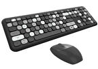 Mofii No666 Siyah Gri Klavye Mouse Set