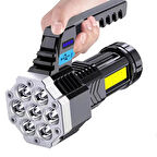 7 Başlıklı Çok Fonksiyonlu Şarjlı El Feneri HS30